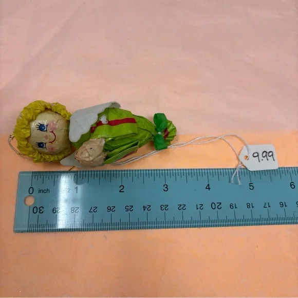 5 pc Vintage Mixed Christmas Ornament Lot - Candy, Bear, Bell - Picture 10 of 16